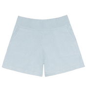 women's light blue knit short