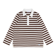 unisex cocoa stripe rugby shirt