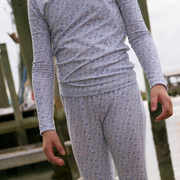 girls slate floral pima pajamas set