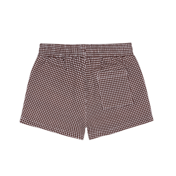 boys cocoa gingham ultra-soft twill shorts