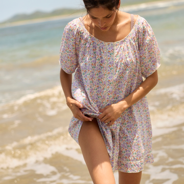 women's orchid floral coverup
