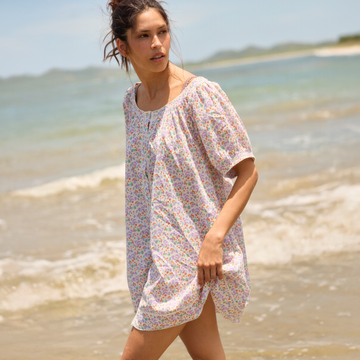 women's orchid floral coverup