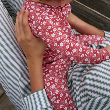 baby holiday bloom pima footie