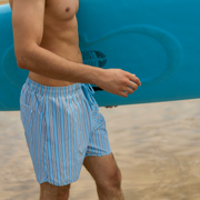 men's isla blue stripe boardie