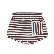 boys cocoa stripe boardie
