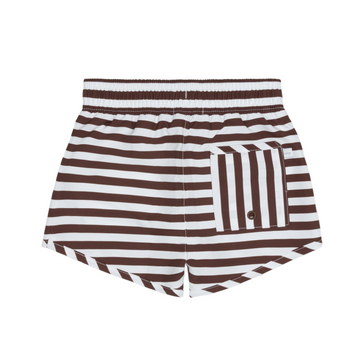 boys cocoa stripe boardie