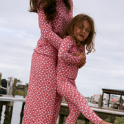 women's holiday bloom pima pajamas set