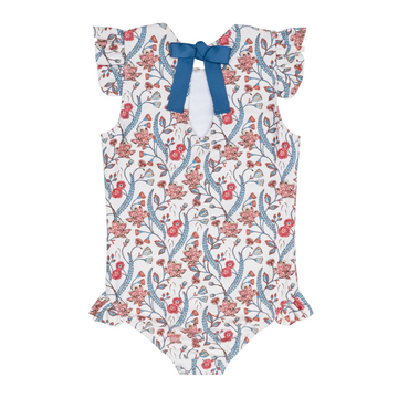 girls mercado bloom ruffle cap sleeve one piece