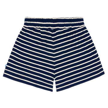 women's navy and cream stripe short