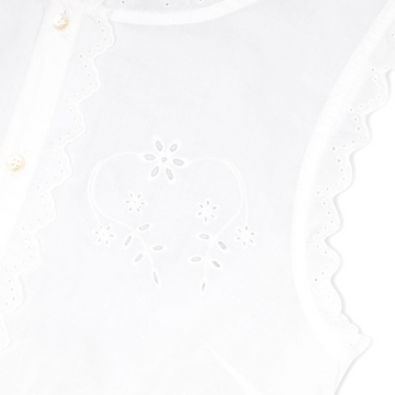 women's embroidered white tank