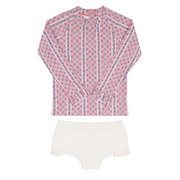 girls rosa vine rashguard set