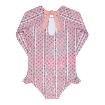 girls rosa vine rashguard one piece