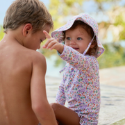 baby orchid floral sun hat