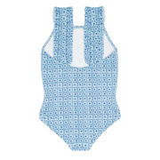 girls azul tile ruffle strap one piece