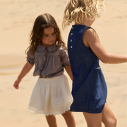 girls deep chambray dress
