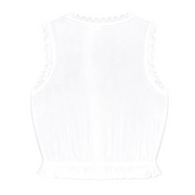women's embroidered white tank