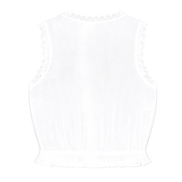 women's embroidered white tank