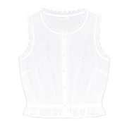 women's embroidered white tank