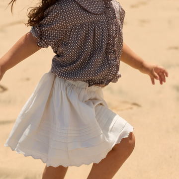 girls cream schiffly skirt