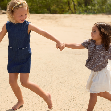 girls cream schiffly skirt