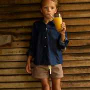 boys cafe flora ultra-soft twill shorts