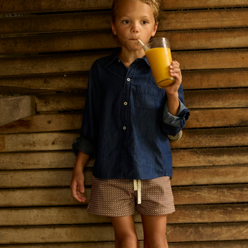boys cafe flora ultra-soft twill shorts