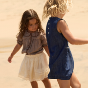 girls deep chambray dress