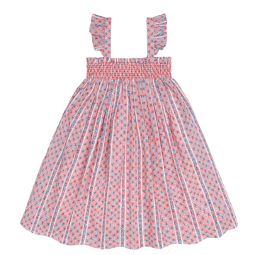 girls rosa vine smocked dress with flutter sleeves minnow girls rosa vine smocked dress with flutter sleeves minnow