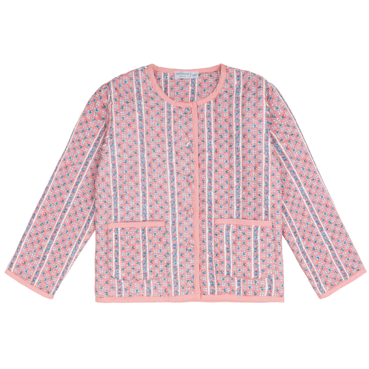 girls rosa vine quilted jacket – minnow