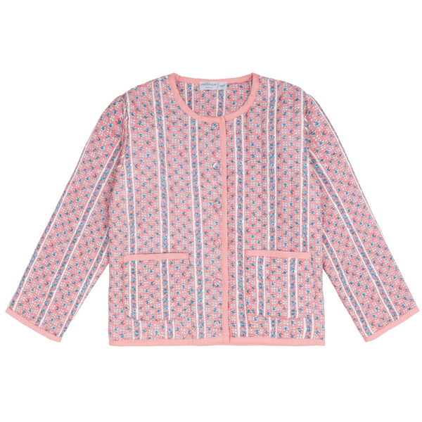 girls rosa vine quilted jacket – minnow