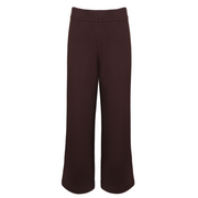 women's brown wide leg knit pant