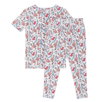 girls mercado bloom short sleeve pima pajamas set