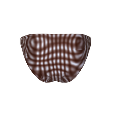 women's cocoa gingham low waist bikini bottom