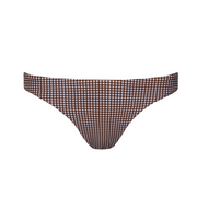 women's cocoa gingham low waist bikini bottom