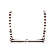 women's cocoa stripe cup bikini top