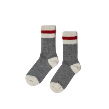muttonhead red stripe kids mountain socks