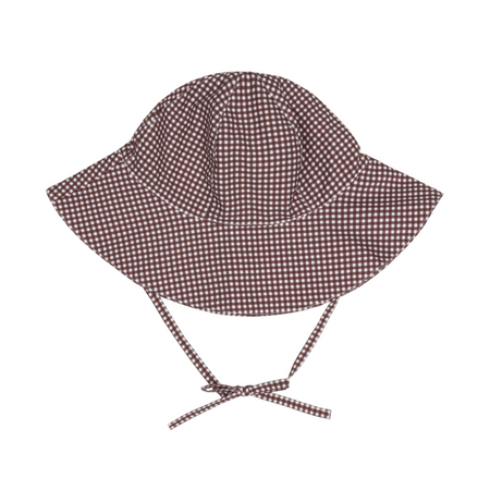 baby cocoa gingham sun hat – minnow