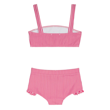 girls gondola stripe bandeau bikini and swim shorts