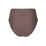 women's cocoa gingham high waist bikini bottom