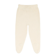 baby cream knit footie pant