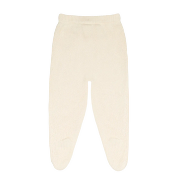 baby cream knit footie pant