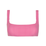 women's gondola stripe square neck bikini top