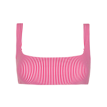 women's gondola stripe square neck bikini top