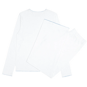 women's white pointelle pajamas set