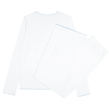 women's white pointelle pajamas set