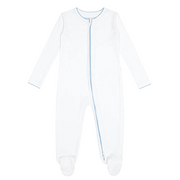baby white pointelle footie