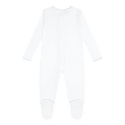 baby white pointelle footie