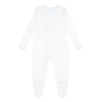 baby white pointelle footie