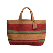 manebi vintage stripes large raffia sunset bag