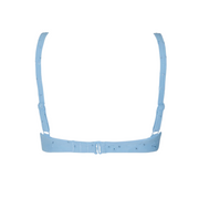 women's dusk blue eyelet cup bikini top
